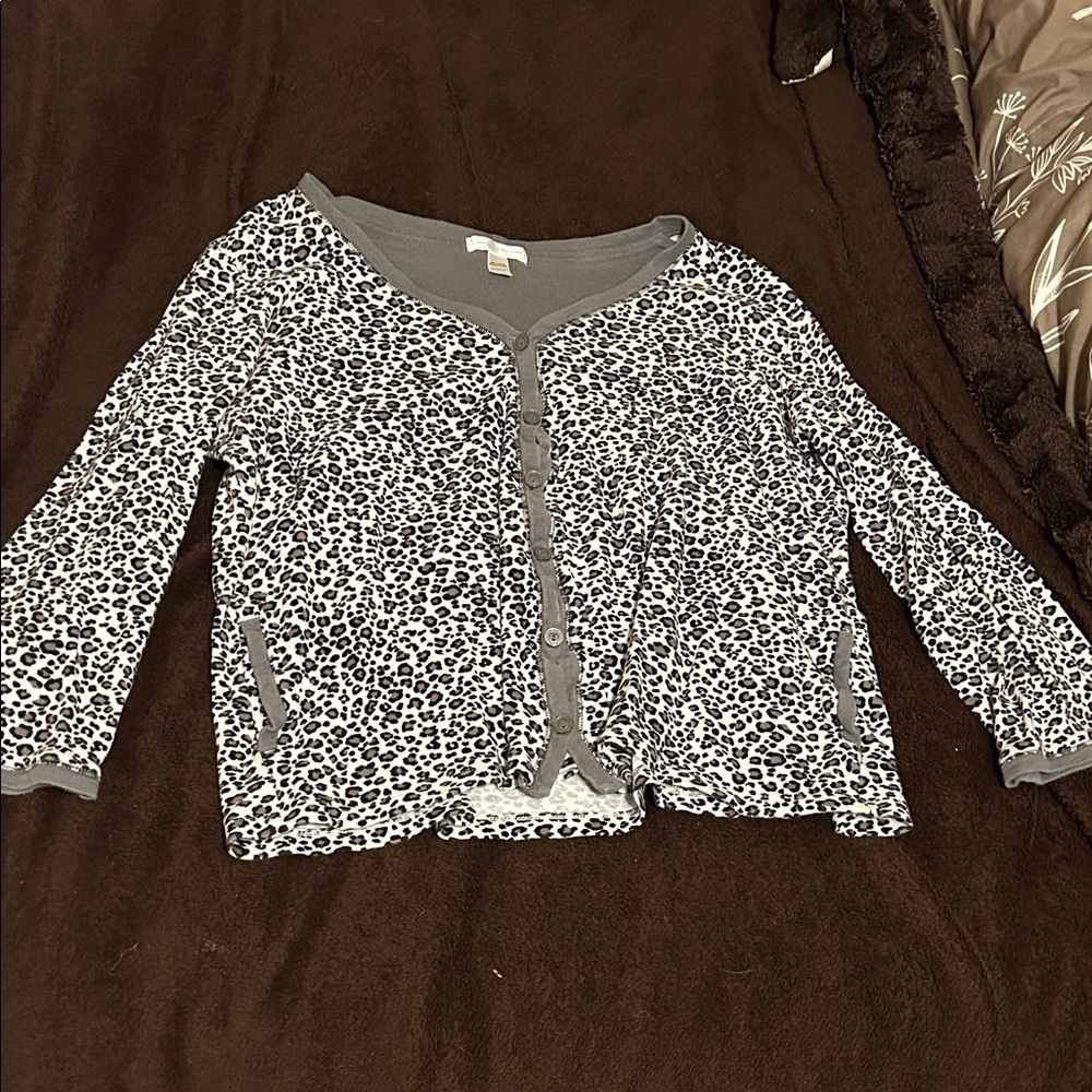 Midnight by Carole Hochman Gray Cotton Top
